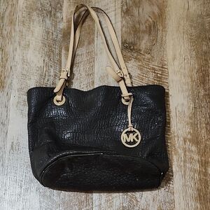 Michael Kors Black Leather Tote Bag